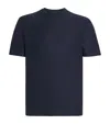 Canali Cotton Stripe T-shirt In Blue