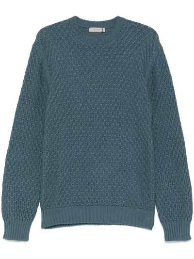 Canali Cotton Sweater In Blue