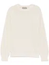 Canali Cotton Sweater In White