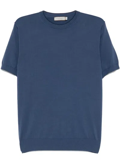 Canali Cotton T-shirt In Multicolor