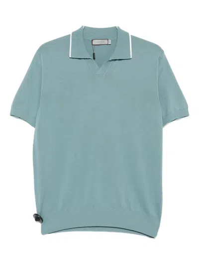 Canali Cotton T-shirt In Blue