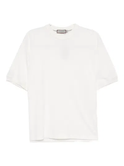 Canali Cotton-jersey T-shirt In Brown