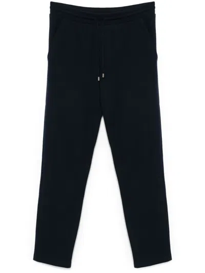 Canali Cotton-blend Twill Pants In Black