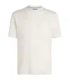 Canali Plain Cotton-jersey T-shirt In White