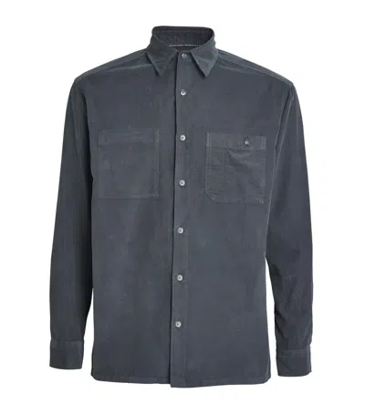 Canali Cotton Twin-pocket Shirt In Blue