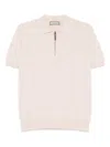 Canali Cotton Zip-up Polo Shirt