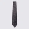 Canali Patterned Wool Tie In Brown
