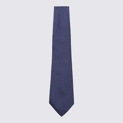 CANALI CANALI BLUE WOOL TIE