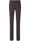 Canali Classic Wool Trousers In Brown