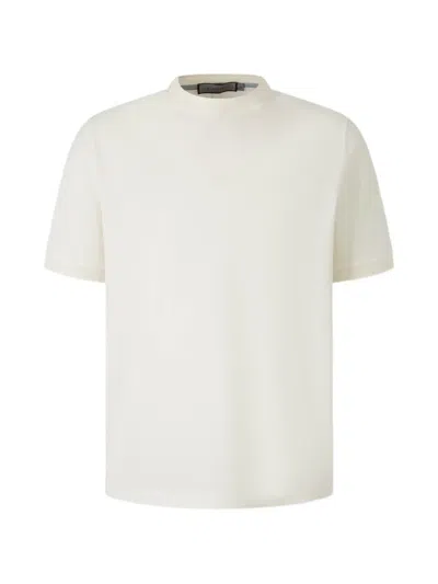 Canali Crew-neck Cotton T-shirt In White