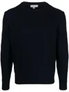 Canali Crew-neck Merino Wool Jumper In Blue