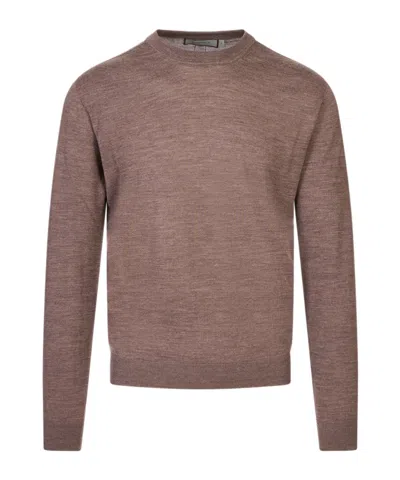 Canali Nuvola Crew-neck Sweater In Pink