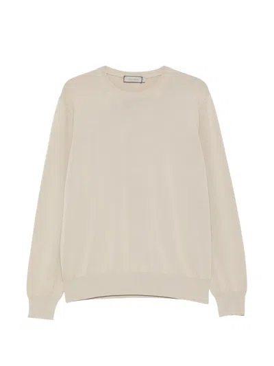 Canali Crew-neck Sweater In Neutral