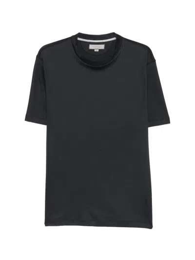 Canali Crew-neck T-shirt In Black