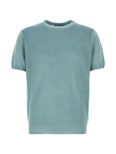 Canali Crew-neck T-shirt In Green