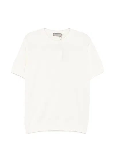 Canali Crew-neck T-shirt In White