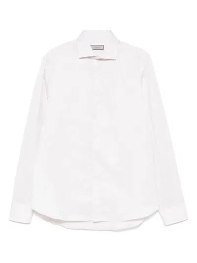 Canali Cutaway-collar Shirt In Neutral