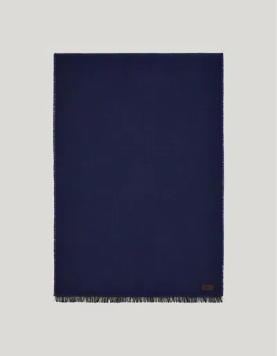 Canali Dark Blue Pure Cashmere Scarf