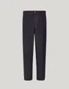 Canali Dark Blue Tapered Fit Comfort Denim Chinos In Blue