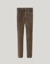 Canali Dark Brown Regular Fit Soft Touch Corduroy Pants In Brown
