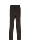 Canali Dark Brown Wool Pant In Brown