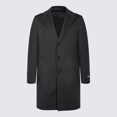 CANALI DARK GREY WOOL CASUAL JACKET