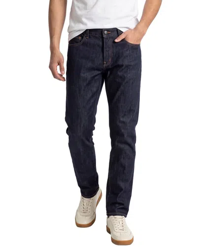 Canali Dark Wash Straight Cut Jean In Black