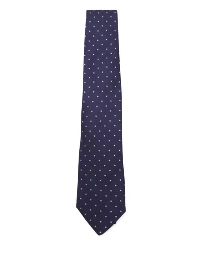 Canali Diamond-pattern Tie In Blue