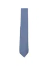 Canali Diamond-weave Wool Tie In Blue