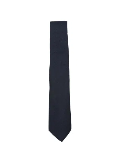 Canali Diamond-weave Wool Tie In Yellow