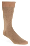 Canali Dot Cotton Dress Socks In Brown