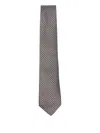 Canali Dotted-pattern Tie In Brown