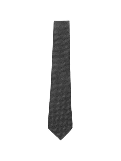 Canali Dotted Tie In Gray