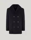 Canali Double-breasted Notch-lapel Coat In Blue