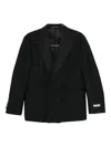 Canali Double-breasted Suit In Black
