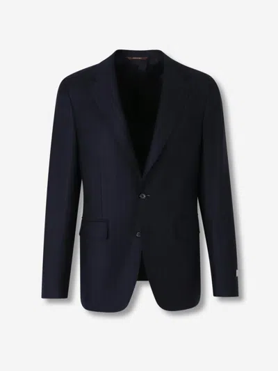 Canali Double-breasted Suit By In Blue