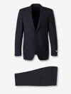 Canali Double-breasted Suit By In Black