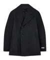 Canali Double-breasted Coat In Gray