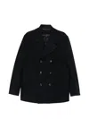 Canali Double-breasted Coat In Multi