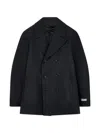 Canali Double-breasted Coat In Multi