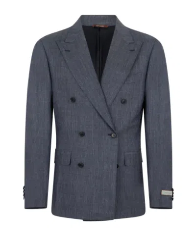 CANALI CANALI DOUBLE-BREASTED SLIM-FIT BLAZER