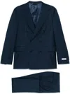 Canali Double-breasted Suit In Blue