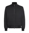 Canali Down Bomber Jacket In Black