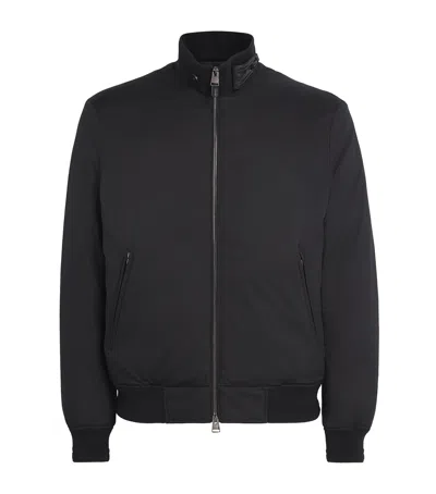 Canali Down Bomber Jacket In Black
