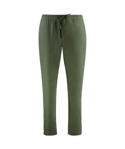 Canali Drawstring Casual Pants In Green