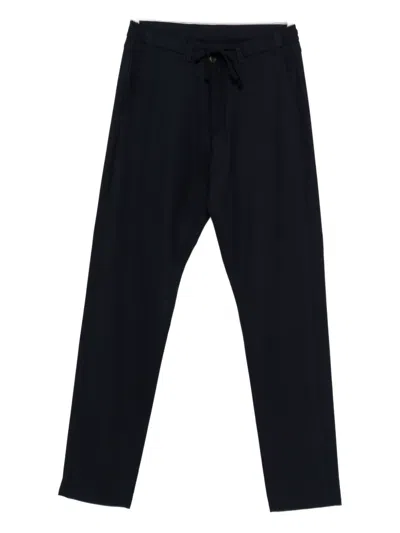Canali Drawstring-fastening Trousers In Blue