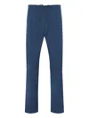 Canali Drawstring Straight-leg Trousers In 蓝色