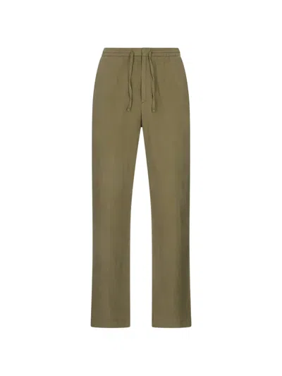 Canali Drawstring Straight-leg Trousers In Green
