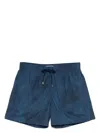 Canali Drawstring Swim Shorts In Blue