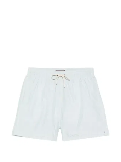 Canali Drawstring Swim Shorts In Blue